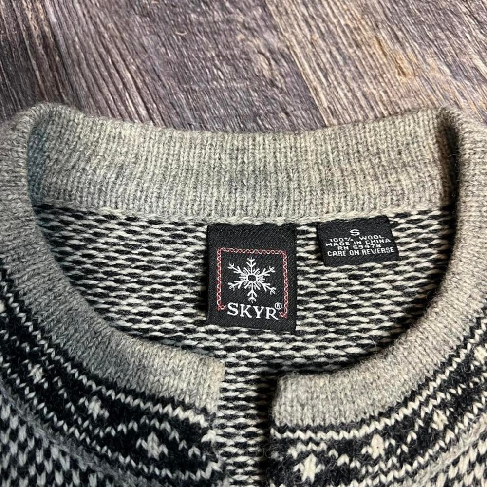 Vintage Nordic wool cardigan sweater  Skyr - Small - Picture 3 of 6